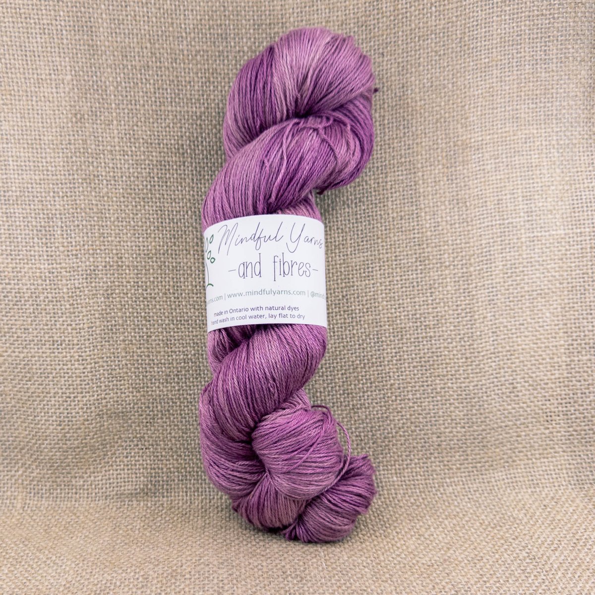 Silk Linen Fingering Weight Yarn - Mindful Yarns - Lac 60423
