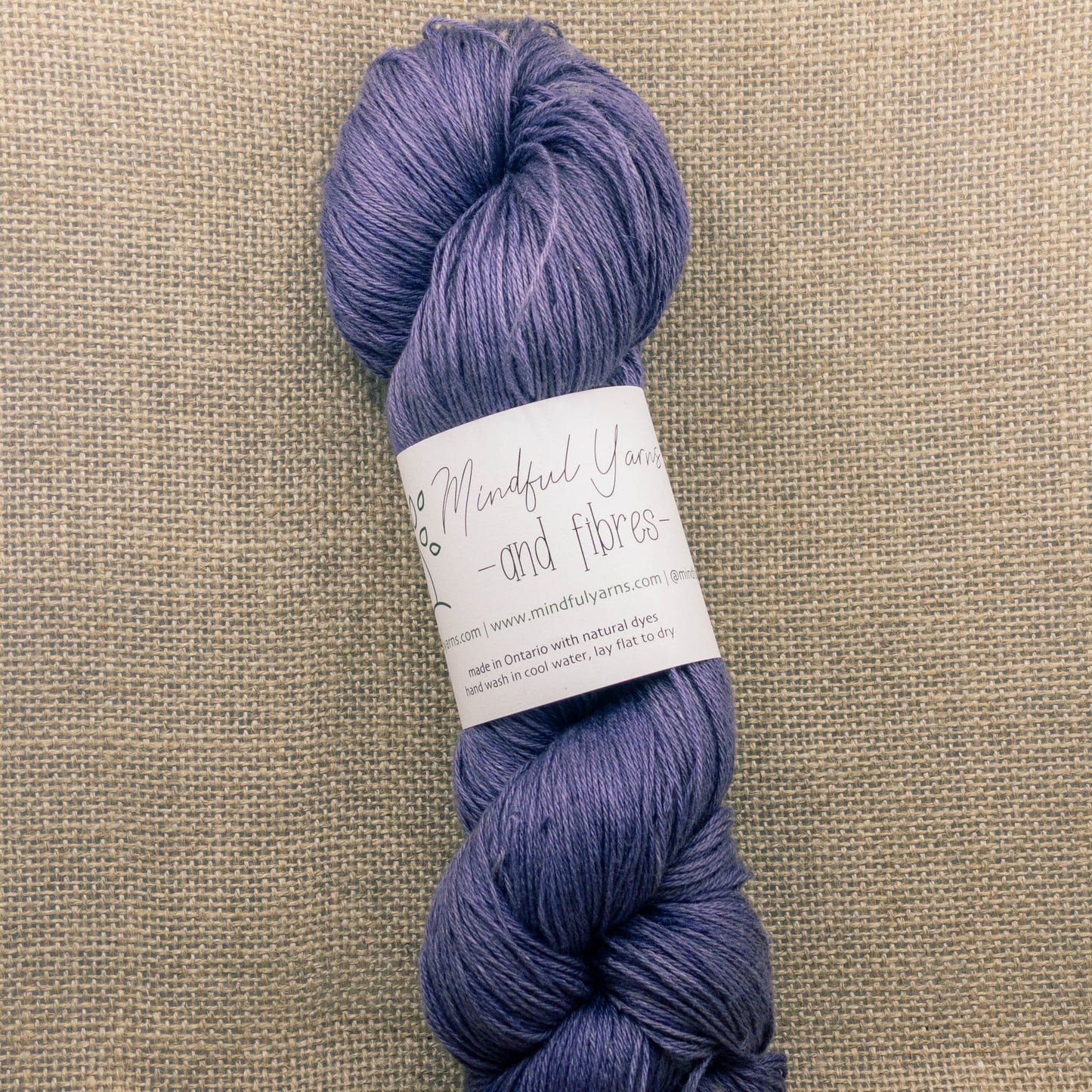 Silk Linen Fingering Weight Yarn - Mindful Yarns - Logwood 50225