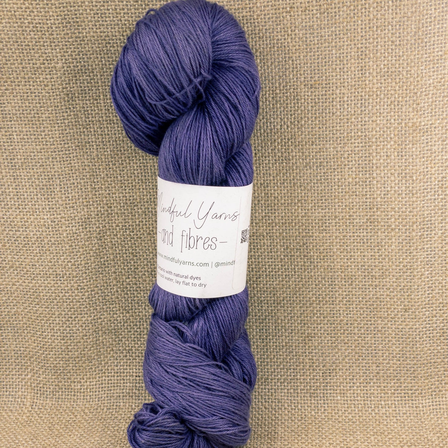 Silk Linen Fingering Weight Yarn - Mindful Yarns - Logwood 51014