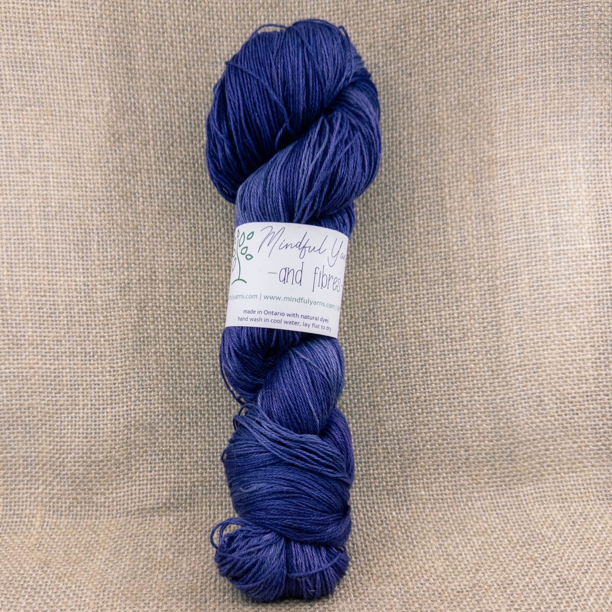 Silk Linen Fingering Weight Yarn - Mindful Yarns - Logwood 60420