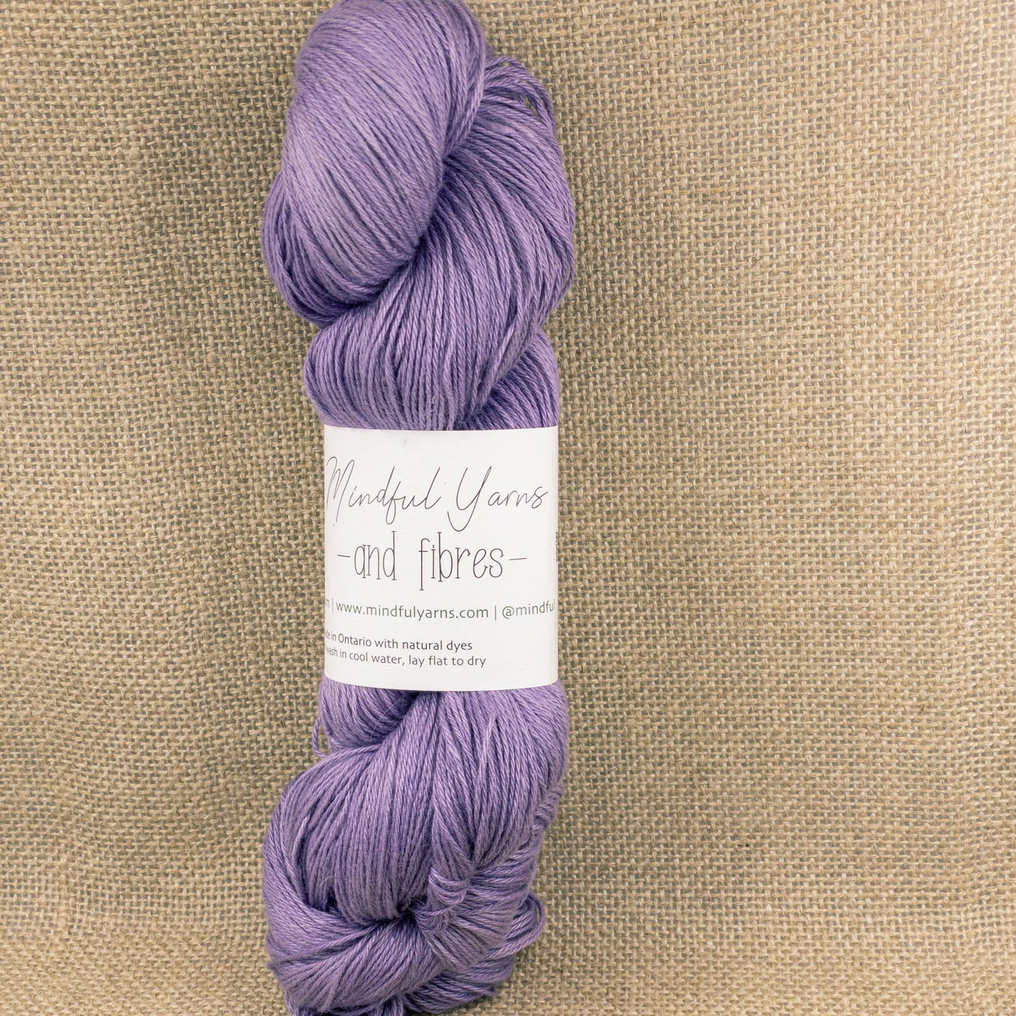 Silk Linen Fingering Weight Yarn - Mindful Yarns - Logwood + lac 51015