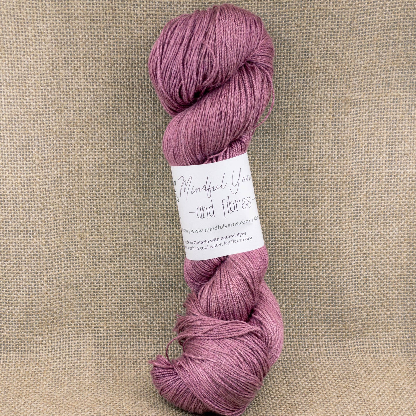 Silk Linen Fingering Weight Yarn - Mindful Yarns - Madder + cochineal 50723