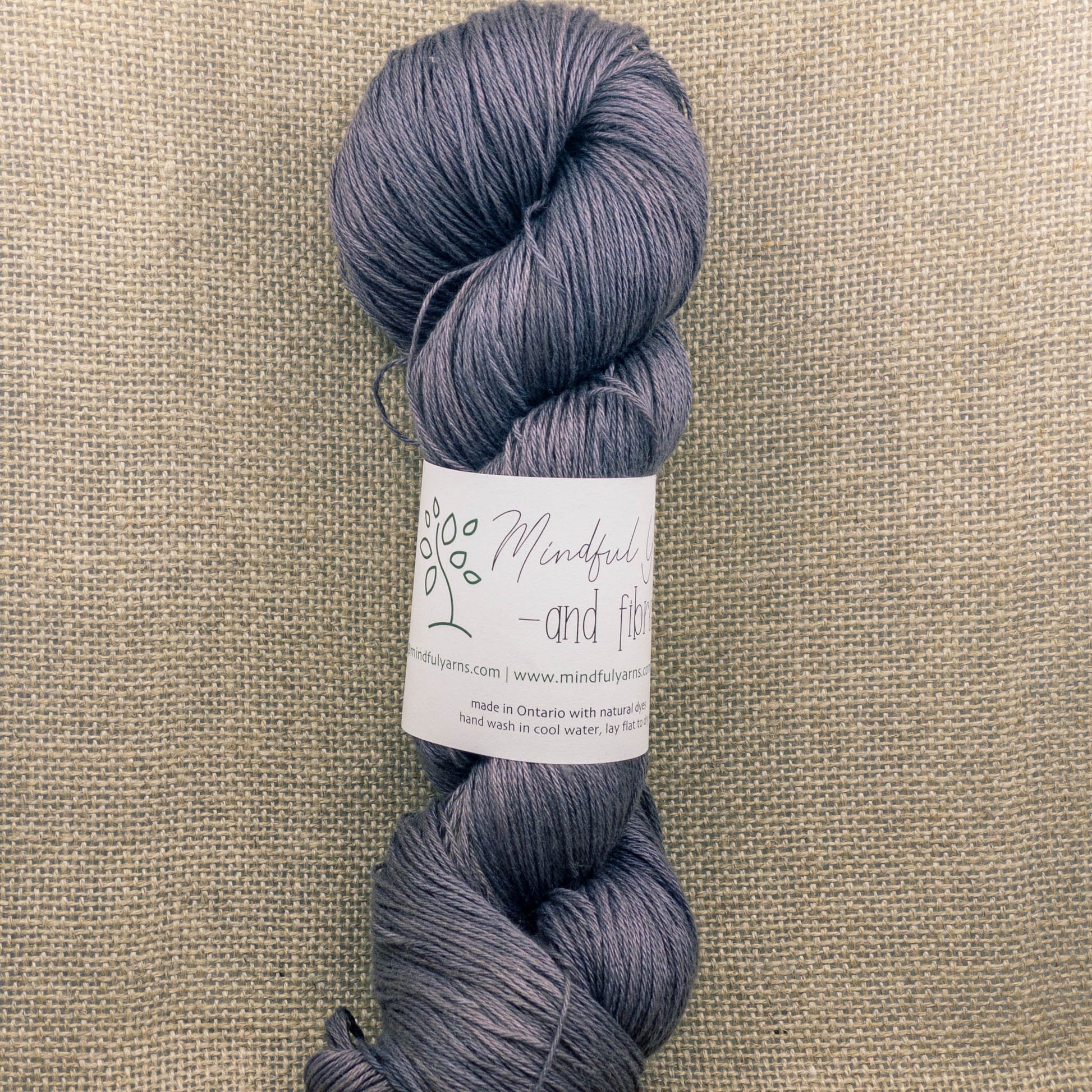 Silk Linen Fingering Weight Yarn - Mindful Yarns - Madder, Cochineal, Logwood + Iron 50227