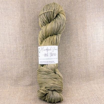 Silk Linen Fingering Weight Yarn - Mindful Yarns - Osage + iron 60423