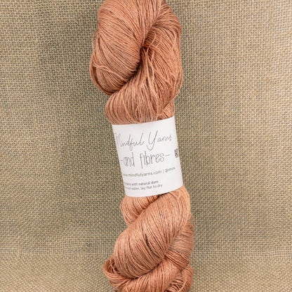 Silk Linen Lace Weight Yarn - Mindful Yarns - Osage + madder 51015