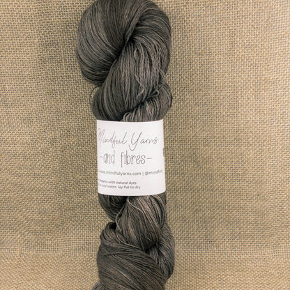 Silk Linen Lace Weight Yarn - Mindful Yarns - Sequoia + cutch 51020
