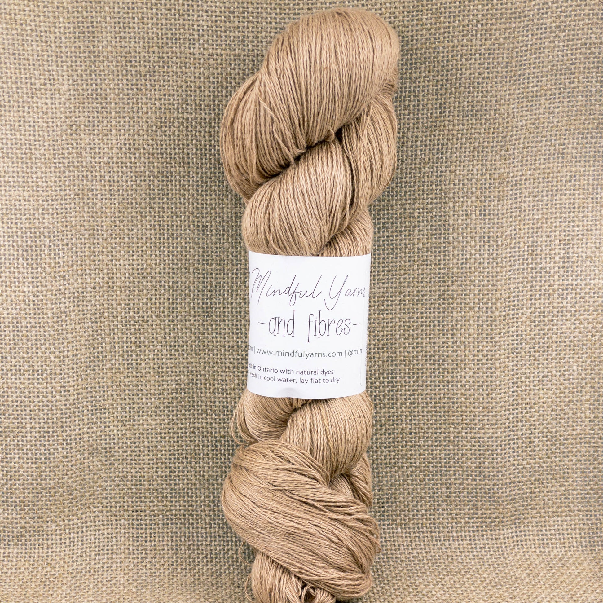 Silk Linen Lace Weight Yarn - Mindful Yarns - Walnut 50728