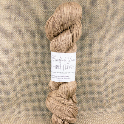 Silk Linen Lace Weight Yarn - Mindful Yarns - Walnut 50728