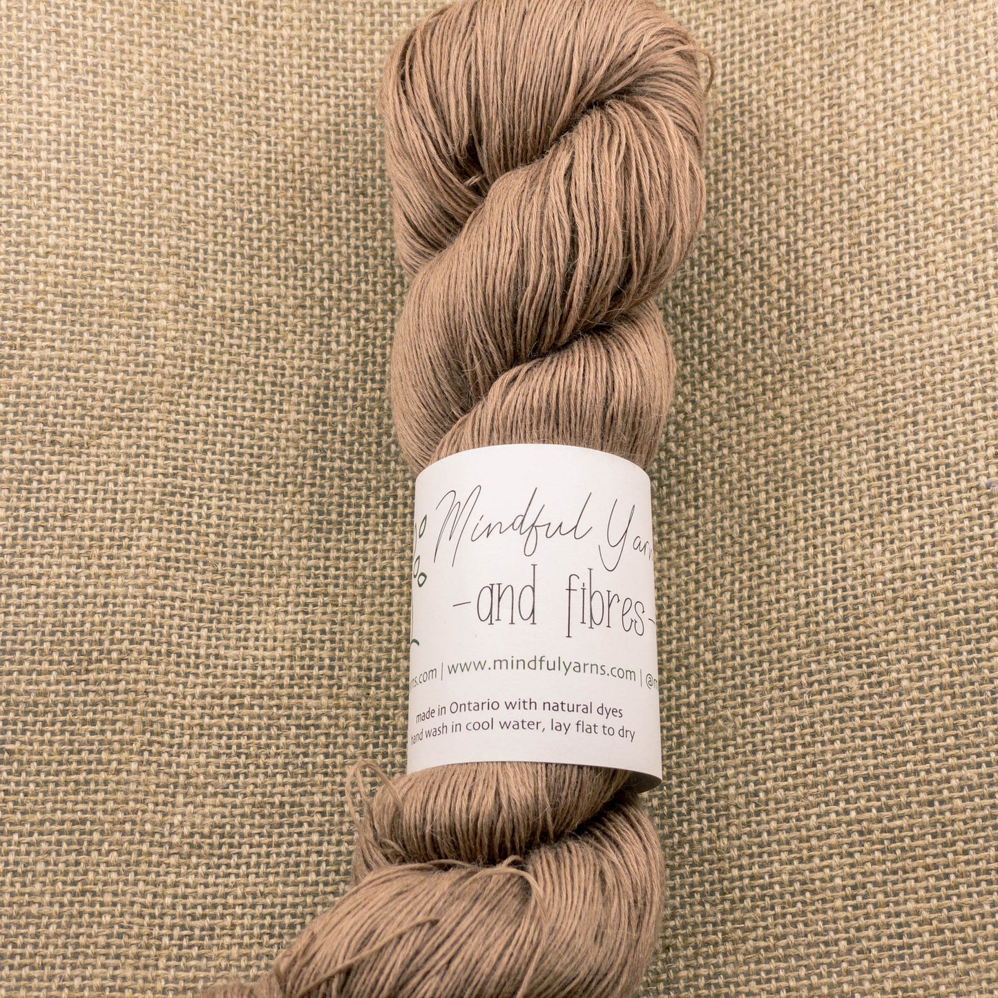 Alpaca Tencel Nylon Lace Weight Yarn - Mindful Yarns - Sequoia + chestnut 15X-0801