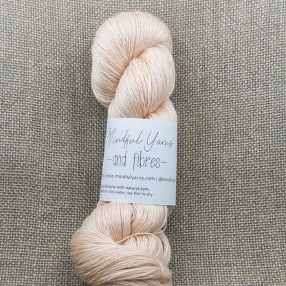 Alpaca Tencel Nylon Lace Weight Yarn - Mindful Yarns - Cutch sappanwood and madder X-0210