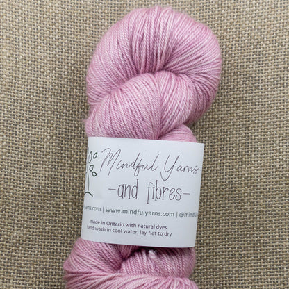 Merino Cashmere Silk Fingering Weight Yarn - Mindful Yarns - Cochineal and lac