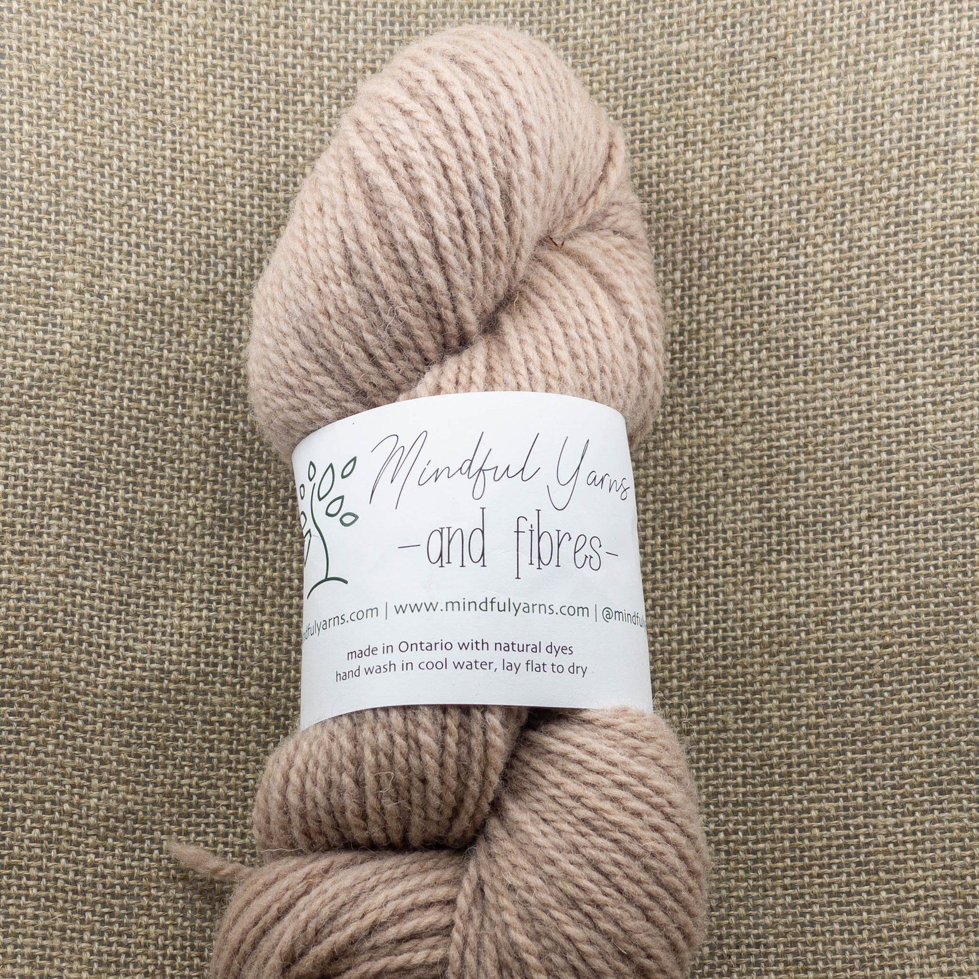 Ontario Dorset Wool - worsted weight - Mindful Yarns - Sappanwood sequoia X-0210