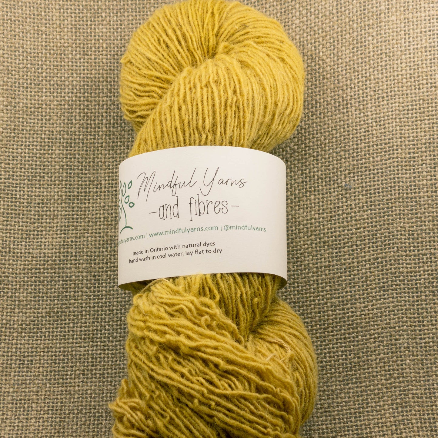 Ontario Single Fingering Weight Wool - Mindful Yarns - Walnut + marigold X-0711