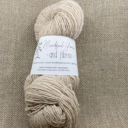 Ontario Single Fingering Weight Wool - Mindful Yarns - Walnut X-0403