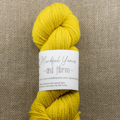 Organic Fingering Weight Wool - Mindful Yarns - Goldenrod dark