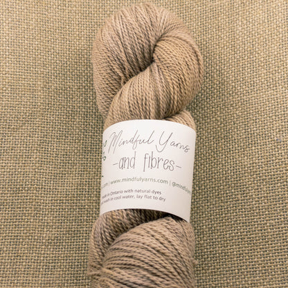 Organic Fingering Weight Wool - Mindful Yarns - Walnut XX-0815