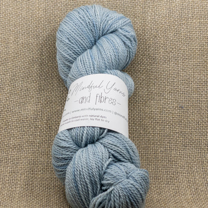 Organic Fingering Weight Wool - Mindful Yarns - Indigo light 0403