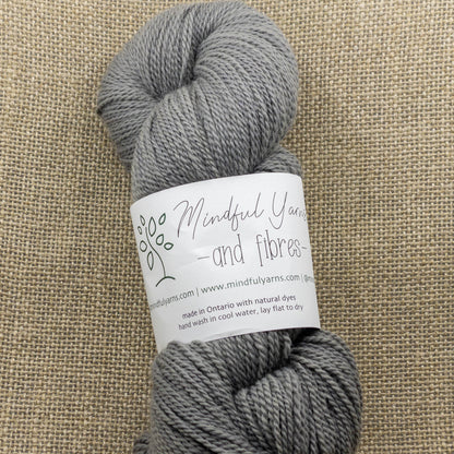 Organic Fingering Weight Wool - Mindful Yarns - Fustic medium + iron