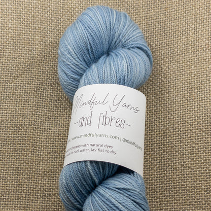 Organic Superwash Sock Yarn - Mindful Yarns - Medium indigo 0604