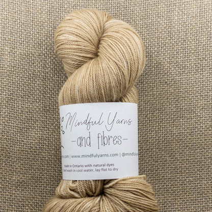 Organic Superwash Sock Yarn - Mindful Yarns - Black walnut