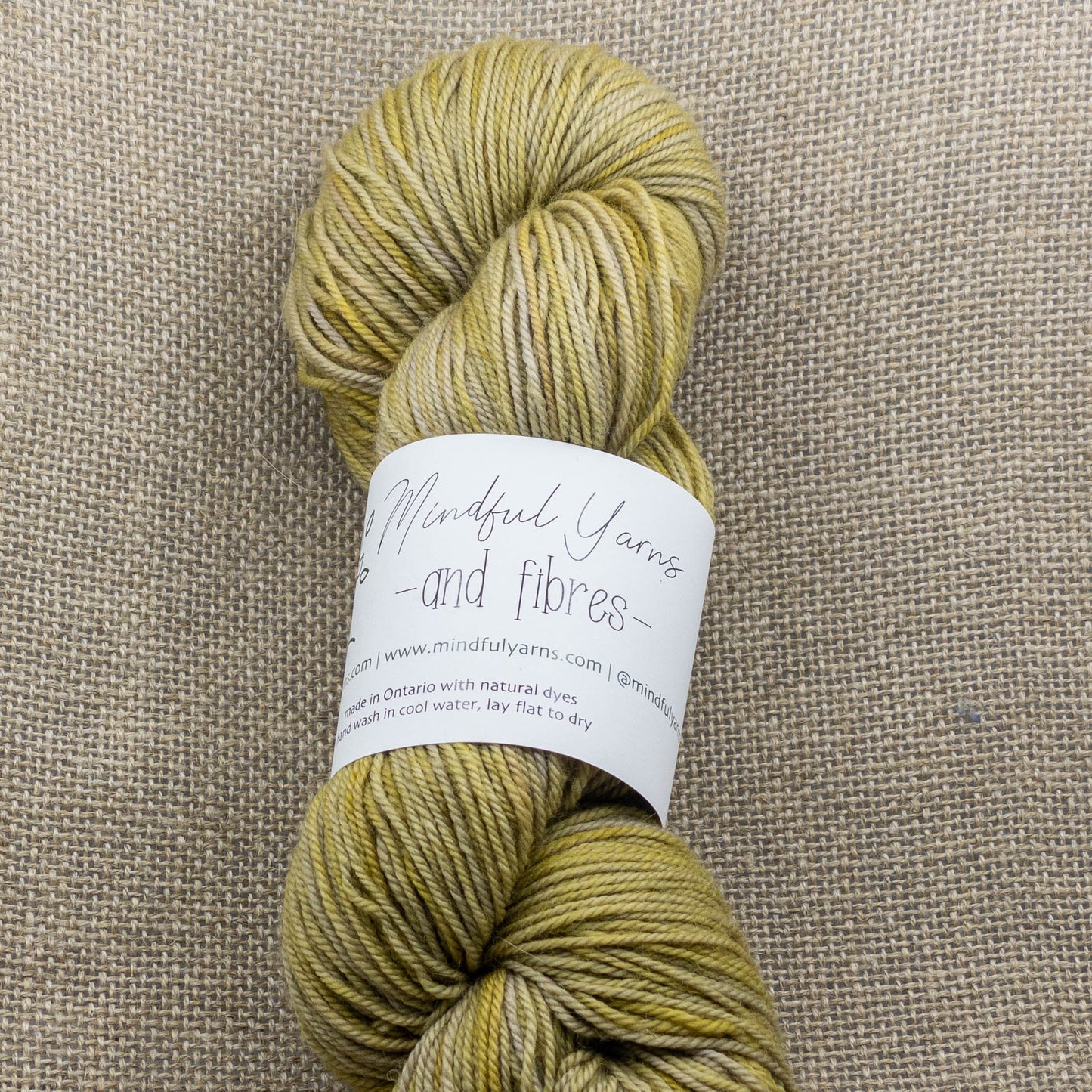 Organic Superwash Sock Yarn - Mindful Yarns - Marigold + iron 0410