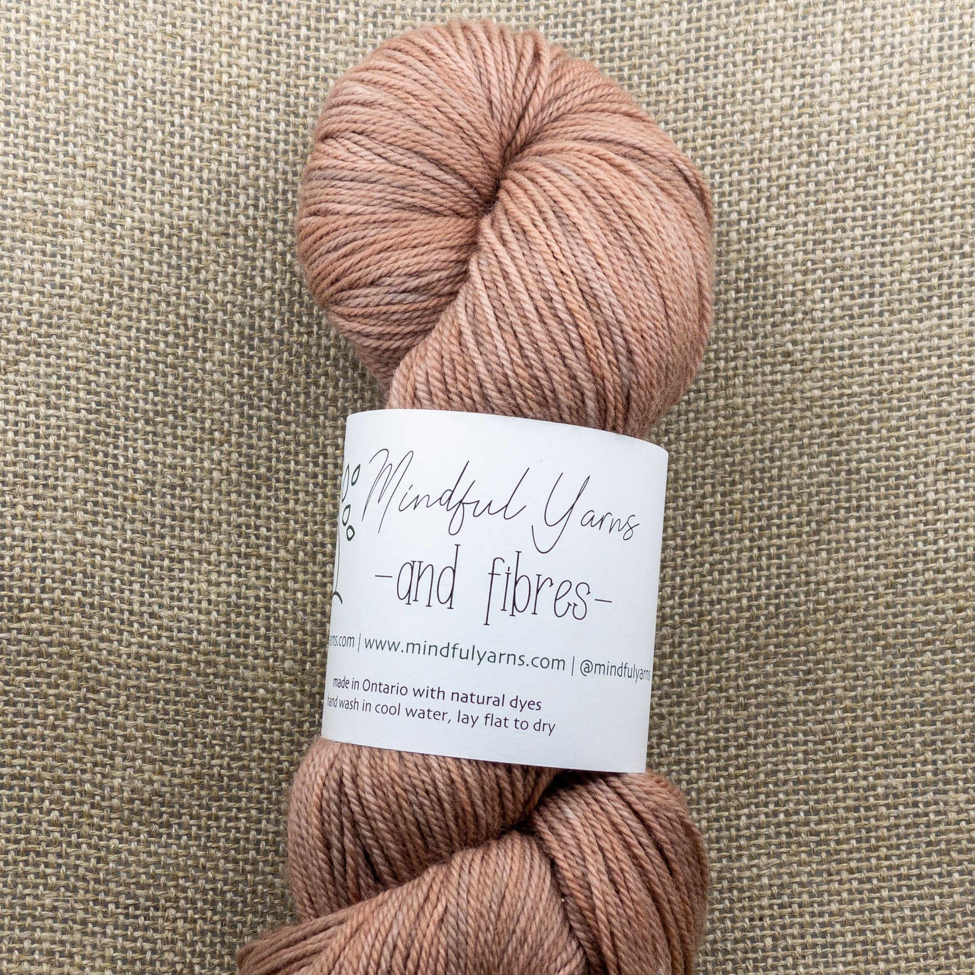 Organic Superwash Sock Yarn - Mindful Yarns - Madder light + iron