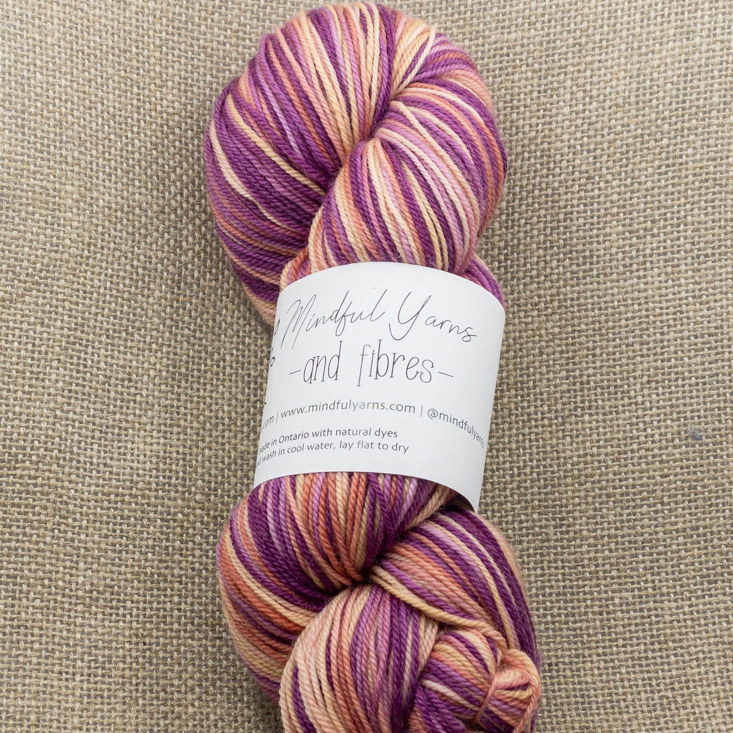 Organic Superwash Sock Yarn - Mindful Yarns - Sunlit blooms 0410