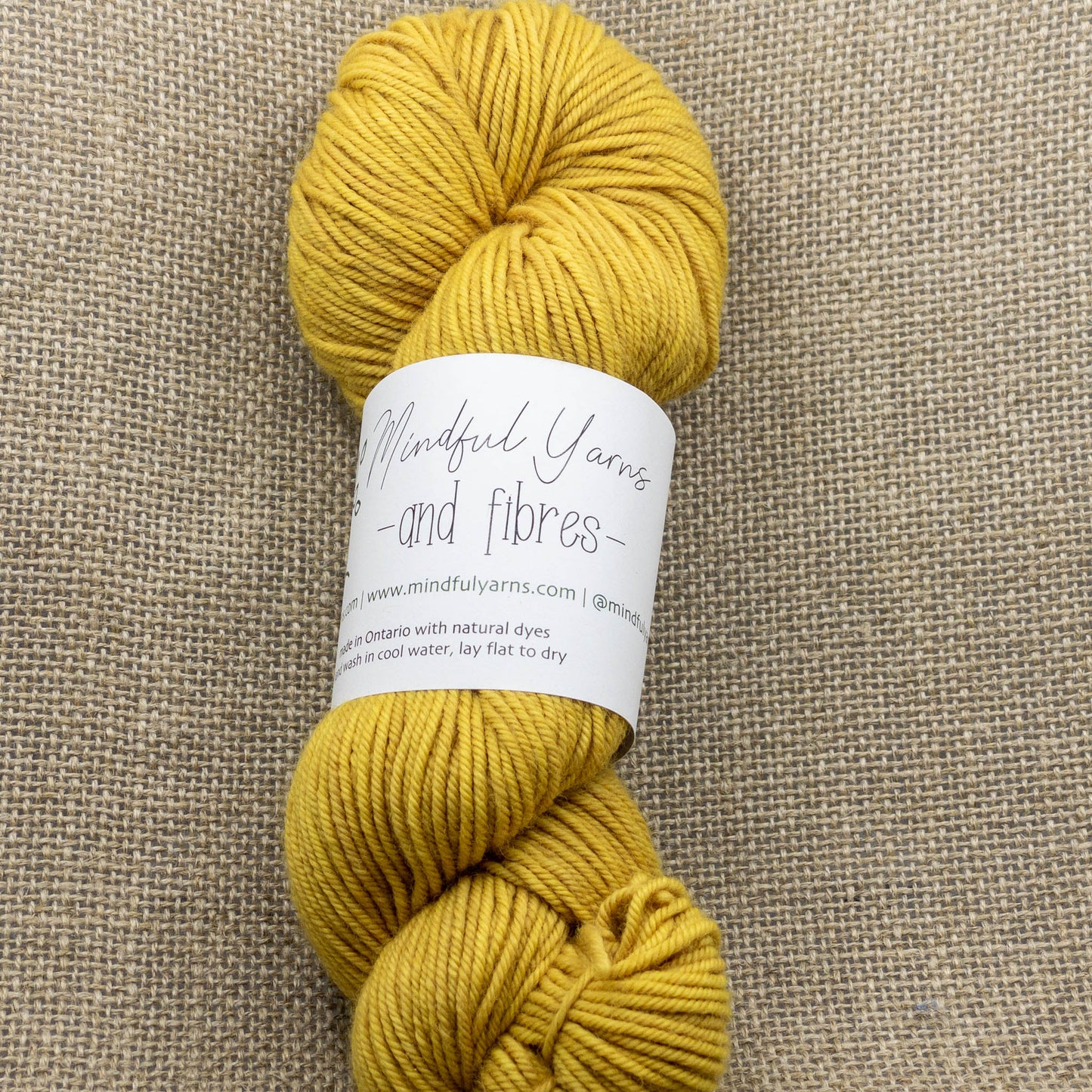 Organic Worsted Weight Wool - Mindful Yarns - Fustic