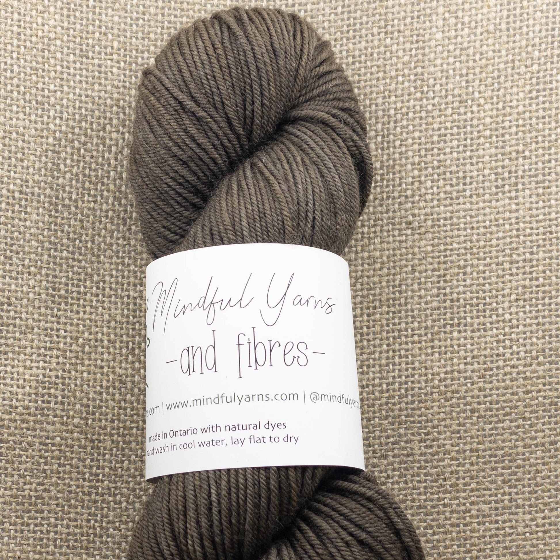 Organic Worsted Weight Wool - Mindful Yarns - Cutch + iron