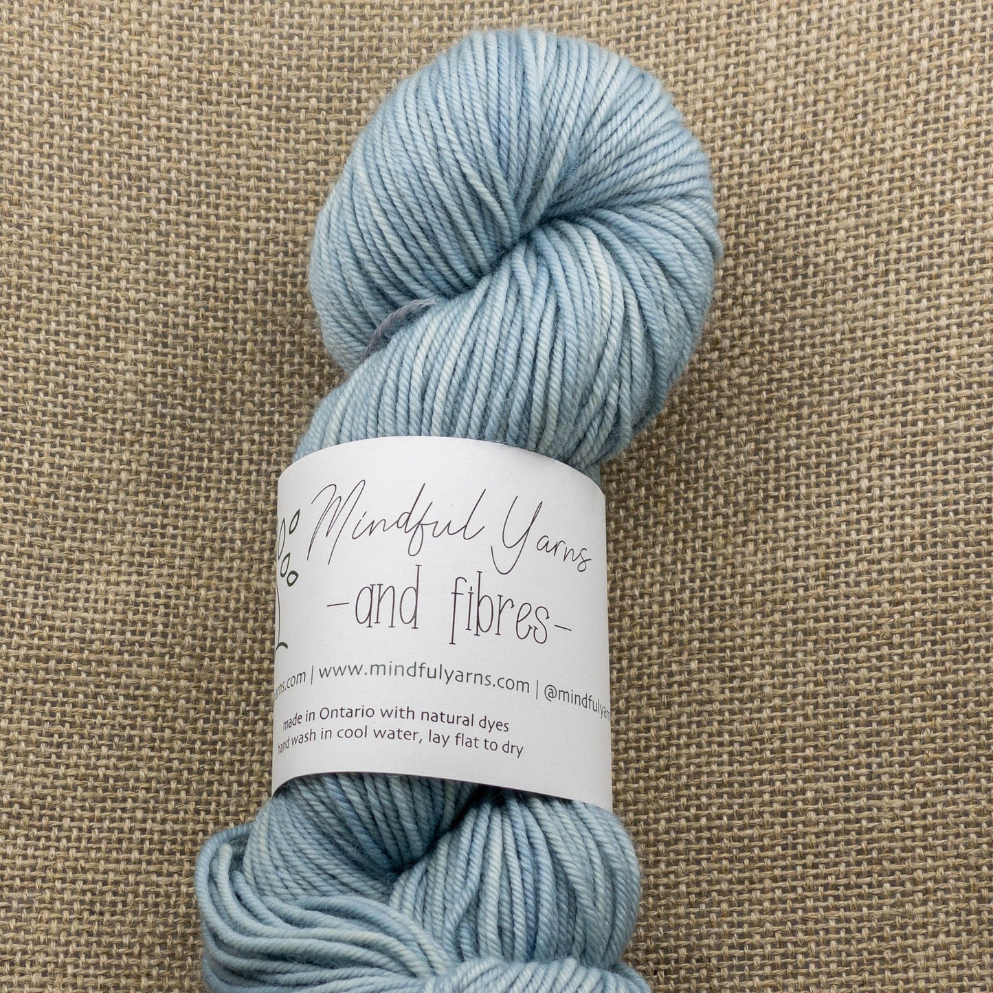 Organic Worsted Weight Wool - Mindful Yarns - Indigo light