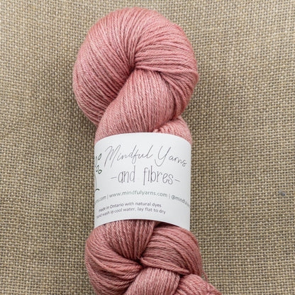 Recycled Wool Tencel Fingering Weight Yarn - Mindful Yarns - Sappanwood + walnut X-0403