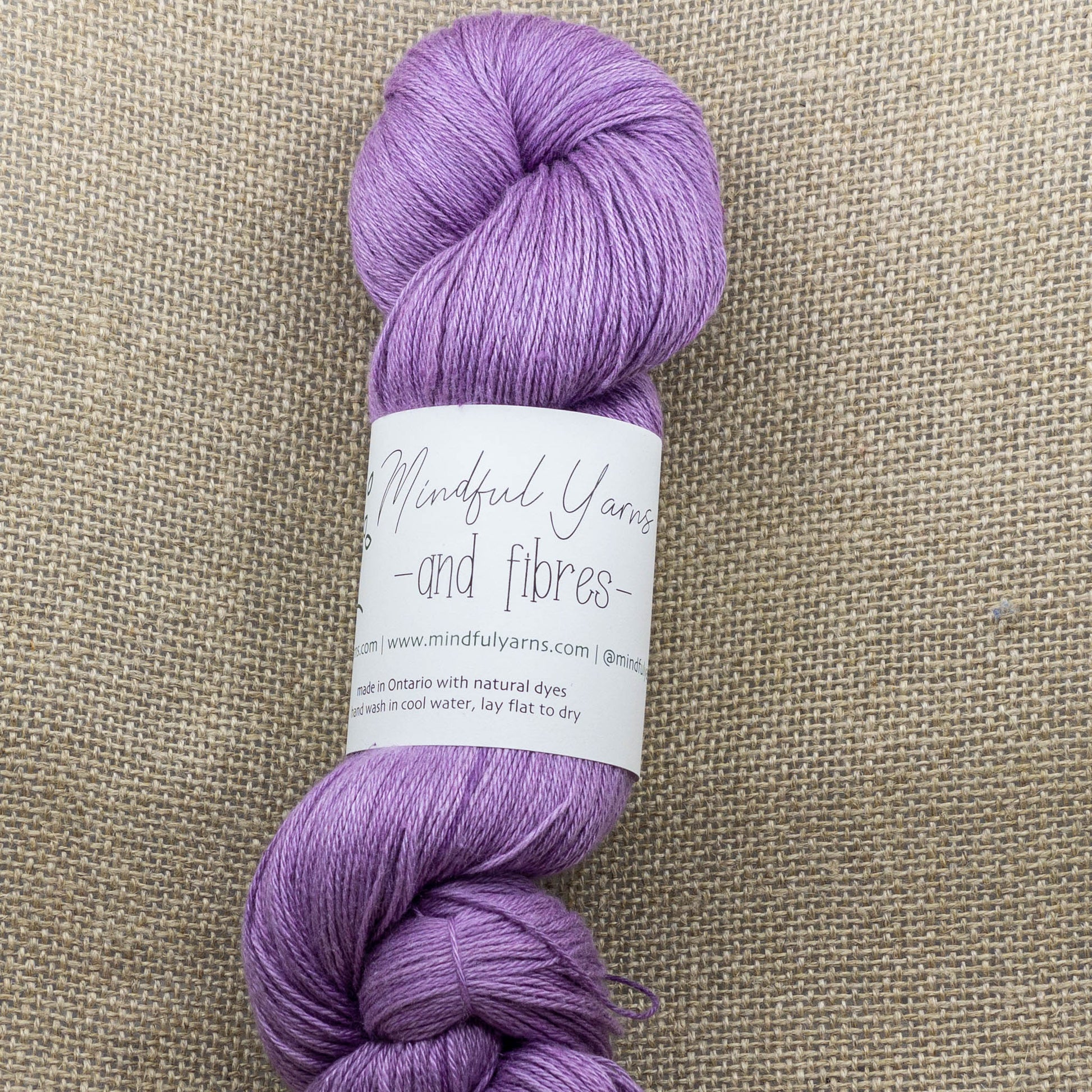 Silk Linen Fingering Weight Yarn - Mindful Yarns - Cochineal 1-0525